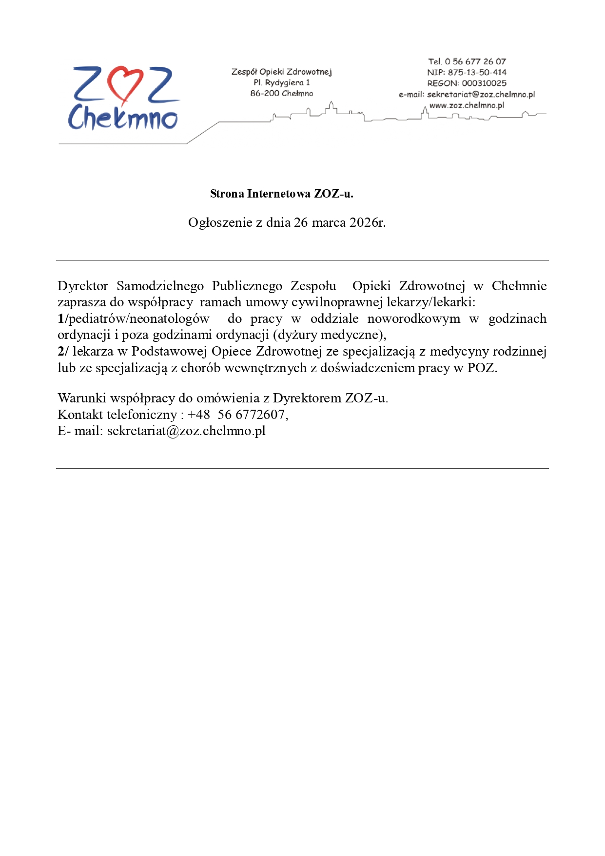 Ogłoszenie ZOZ CHEŁMNO Noworodki,POZ,-26-03-2026r_page-0001